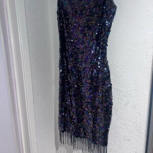 Sequin Fringe Dress